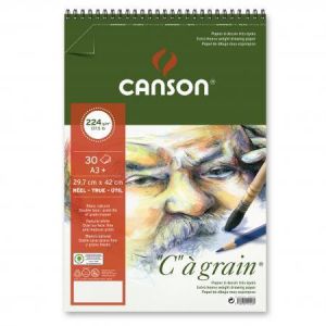 Canson Bloc spirale “C” à grain ® - 224g/m2 - A3 - 29,7 x 42cm
