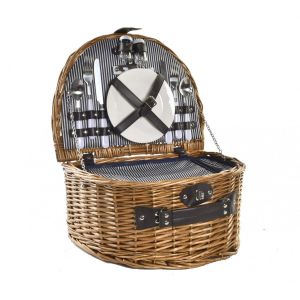 Wadiga Panier pique-nique en osier tressé - 2 Services