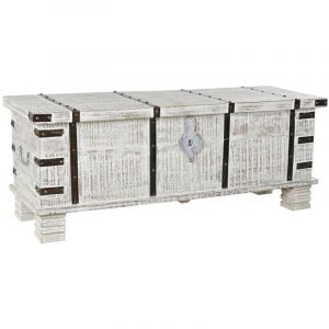 Coffre métal et bois de manguier DKD Home Decor