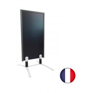 Panneau sur piétement métal, cadre anthracite dim 120 x 65 cm