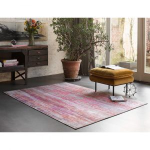 Tapis rose vintage de salon Sunset in Faro Wecon Home Rose 80x150