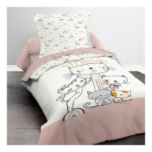 Today Housse de couette enfant 140x200 cm avec 1 taie d'oreiller 63x63 cm Parure de lit Coton Kids Kool 1.14