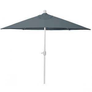 Décoshop26 Demi parasol semi-circulaire balcon terrasse UV 50+ polyester/aluminium 3kg avec une portée de 300 cm anthracite sans su