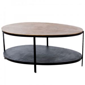 Amadeus Table Basse Goutte 2 Niveaux En Métal