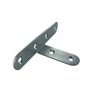 Multimedia Connect Pate d'assemblage en T à plat - acier zingué - 80 x 55 - INTERGES.COM