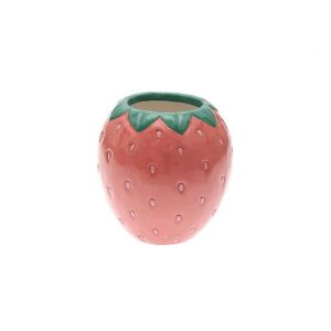 Rico Design Vase céramique - Fraise - 11 x 10,5 cm