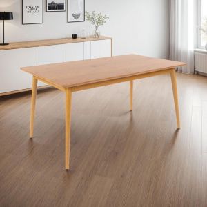 M&S Table &agrave; manger extensible 160-200x90x76 cm naturel - ubeli