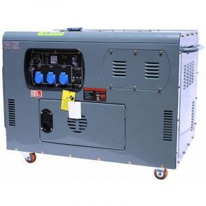 Varan Motors	 Motors - 92692 Générateur / Groupe électrogène Diesel insonorisé 12kW 230V + 12V - Gris