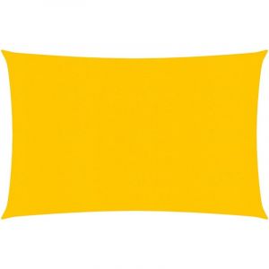 VidaXL Voile d'ombrage 160 g/m² rectangulaire jaune 4x5 m PEHD