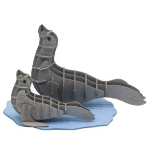 Fridolin Maquette 3D en papier Phoque