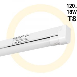 Barcelona led Kit réglette + tube led T8 - 18W - 120cm - Blanc Neutre