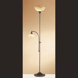 Image de Wofi 3128.02.09.0000 Lacchino Lampadaire avec Liseuse Marron E27/150W et E14/40W 180 cm