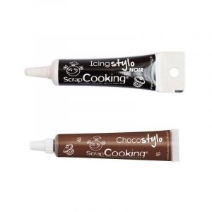 Image de Scrapcooking Stylo chocolat + Stylo de glaçage noir