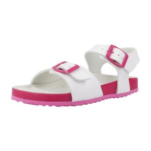Geox J Adriel Girl I Sandale, White/Fuchsia, 24 EU