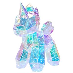 Beliani Décoration à LED Licorne Multicolore Irisée par USB 35 x 17 cm Accessoire Original Fornax