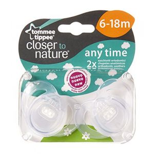 Image de Tommee tippee 2 sucettes any time silicone 6-18 mois