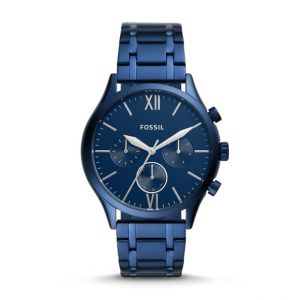 Fossil Montre Homme en Acier Fenmore Midsize bleu marine