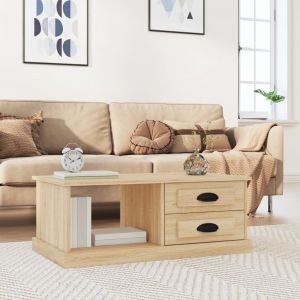 VidaXL Table basse Chêne sonoma 90x50x35 cm Bois d'ingénierie
