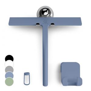 G&Uuml;TEWERK Raclette de Douche, en Silicone, raclette hygi&eacute;nique pour Salle de Bain, paroi de Douche et fen&ecirc;tre, Accessoires de Salle de Bain, raclette de Douche de 23 cm, avec Support sans per&ccedil;age