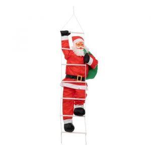 Atmosphera Créateur d'intérieur - Décoration de Noël Père Noël Grimpeur 160cm Rouge