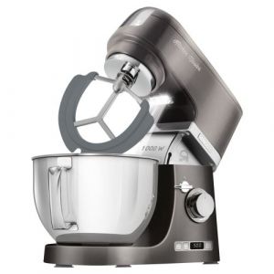 Sencor Robot Pâtissier multifonctions, Robot de Cuisine Robust full metal, Moteur 1000W Surpuissant, avec Éclairage Led, fonction Smart Power & Energy avec Kit Accessoires complets - Black