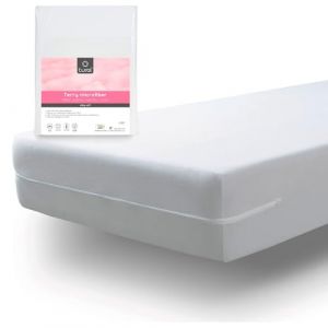 Tural - Lot de 2 Housse de Matelas élastique Éponge en Microfibre au Toucher de Soie 80 x 200 cm Avec Fermeture éclair