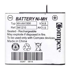 Compex 941210 Batterie standard Ni-MH, 4H-AA 1500 à 4 cellules, Bleu