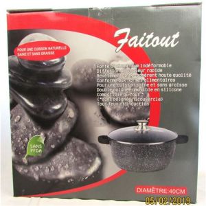 Marmite Faitout 40 Cm En Pierre, Induction, Antiad sive Neuf