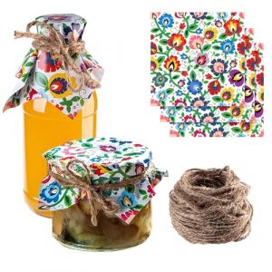 Bouchons, couvercles pour pots, conserves, bouteilles, serviettes + ficelle jute X10