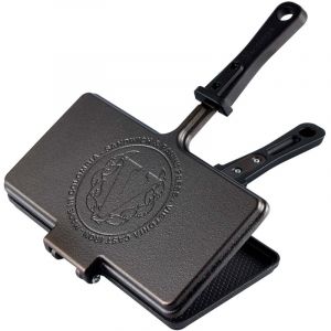 Victoria 33804 Presse Panini Fonte Assaisonn&eacute; 27x14cm, Po&ecirc;le &agrave; Sandwich Double Face, sans PFOA Noir