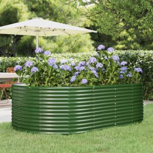 VidaXL Jardinière Vert 212x140x68 cm Acier enduit de poudre
