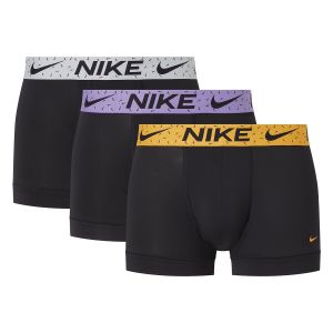 Nike Lot de 3 boxers unis Dri fit Gris + Mauve + Jaune - Taille S;XS