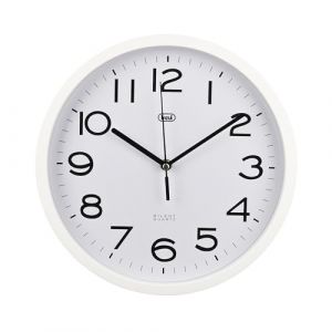 Trevi Om 3302 S Horloge Murale, diamètre 30 cm, Mouvement Silencieux Balayage, Blanc