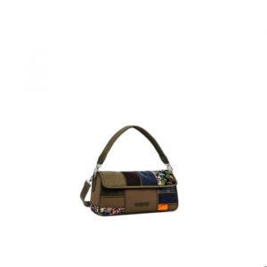 Desigual Sac à main en tissu pour accessoires Femme, vert, One size