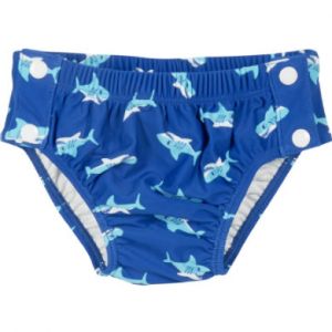 Playshoes Kid's UV-Schutz Windelhose Hai Zum Kn&ouml;pfen - Short de bain taille 74/80, bleu
