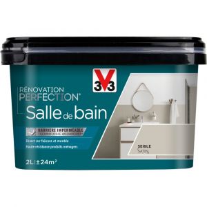 V33 Peinture Rénovation Perfection Salle de Bain Seigle Satin 2L