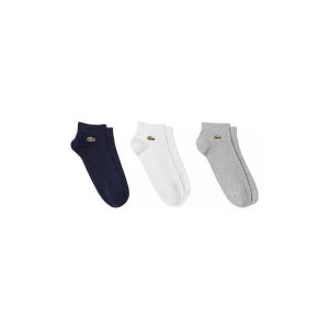 Lacoste Chaussettes Sport Short blanc noir gris (3 paires) - 43-46