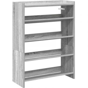 VidaXL Tagère à chaussures sonoma gris 60x25x81 cm bois d'ingénierie