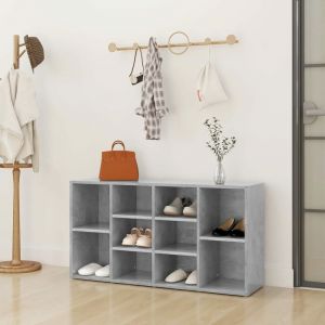 VidaXL Banc ? chaussures Gris b?ton 103x30x54,5 cm Agglom?r?