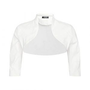Bolerose Adaptés Bolero à Manches 3/4 (Ivoire, 5XL)