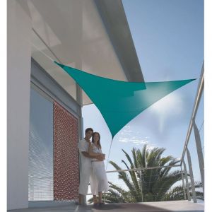 Image de Voile d'ombrage triangulaire SERENITY 5 x 5 x 5 m Bleu Canard