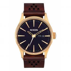 Nixon Montre en cuir Sentry