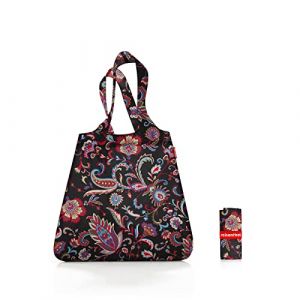 Reisenthel Mini maxi Shopper Paisley Black - Sac à dos pliable compact et imperméable