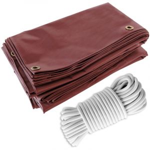 Pack Toile Pergola Rouge Bordeaux 3x4 m + Sandow Blanc 20m - Bache Pergola prête à poser LP506PR Garantie 5 ans