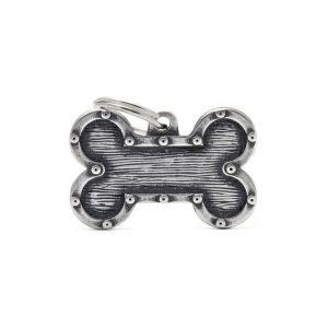 Myfamily Médaille bronx grand os pour chien décoration rivets en métal
