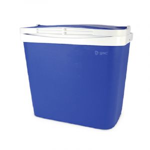 Image de Glacière portable adaptée au camping en polypropylène de 24 litres bleu et blanc GSC