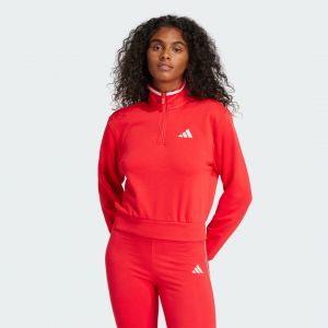 Adidas Veste de survêtement courte molleton à quart de zip Essentials Color Pop, pointure Small - Taille Small