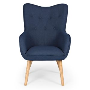 Image de Stanley Fauteuil scandinave Klarys tissu Bleu