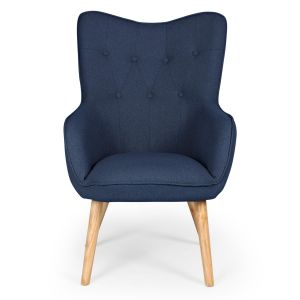 Image de Stanley Fauteuil scandinave Klarys tissu Bleu