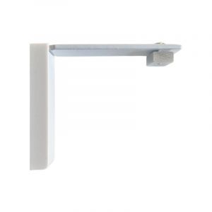 Rev - Support de fixation murale pour tringle rideau rail l 80 mm Coloris - Blanc